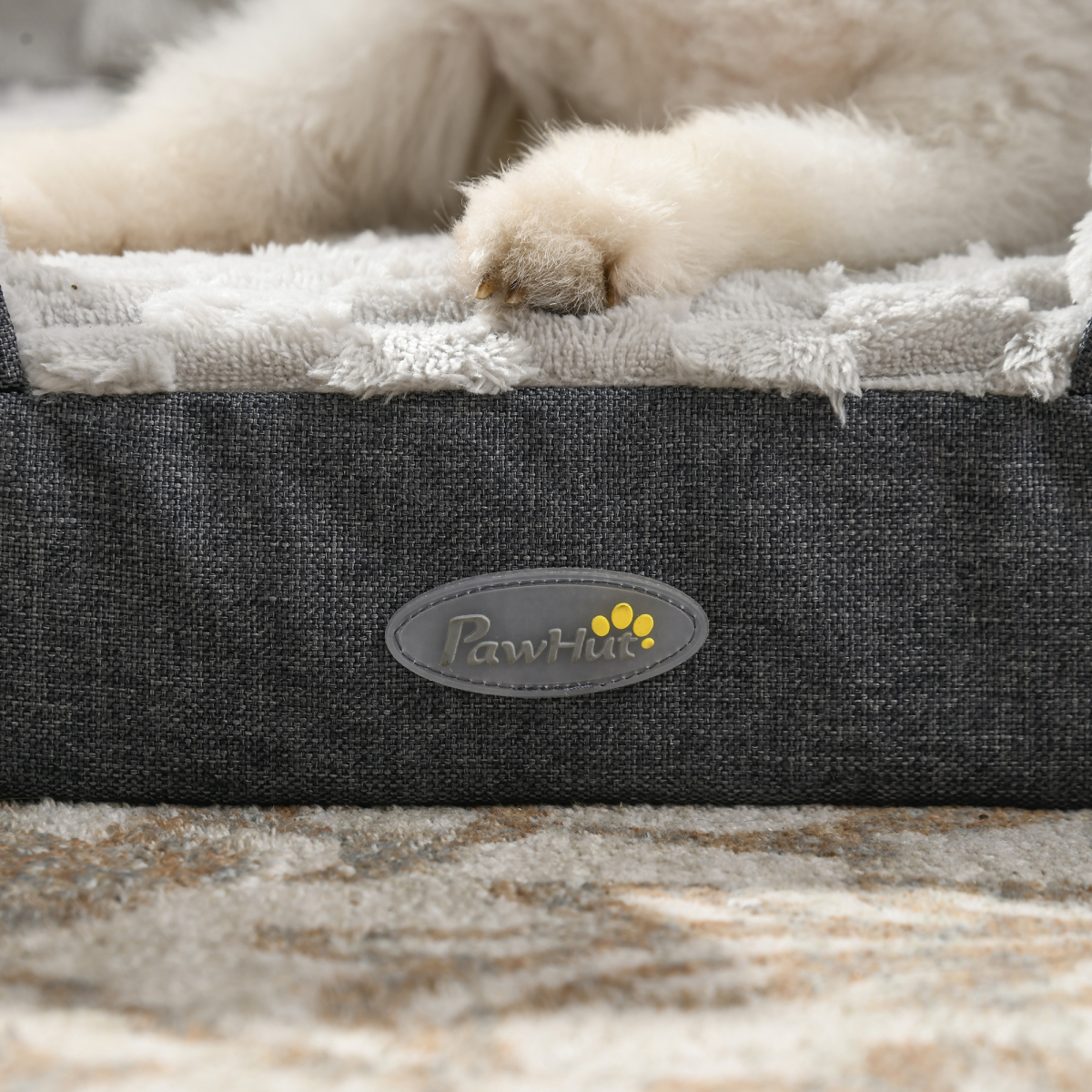 Cozy Dog Bed Calming Pet Bed Dog Mattress for Large Dogs - Charcoal Grey